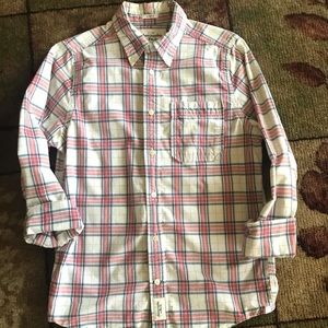 Pink blue plaid Abercrombie & Fitch mens shirt medium